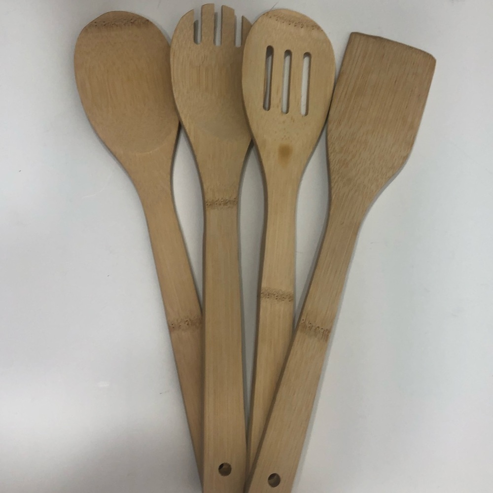 Four piece Bamboo Utensils